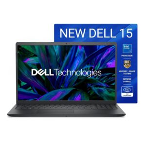 Dell 15 (Previously Inspiron) Laptop, 14th Gen Intel Core i3/Core 3 100U Processor, 8GB DDR4, 512 SSD, 15.6" FHD 120Hz IPS AG 250 nit Display, Win 11 + Office H&S 2024, Carbon Black, 1.63Kg